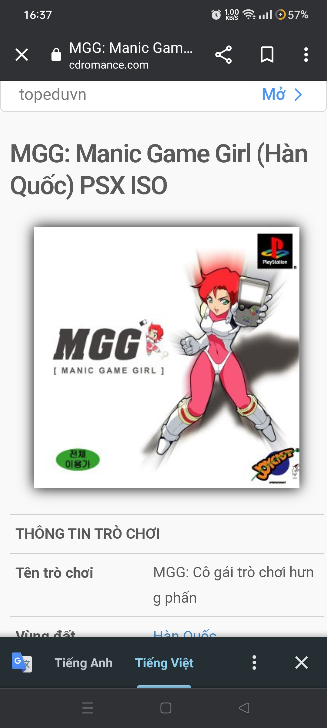 Game ps1 mgg