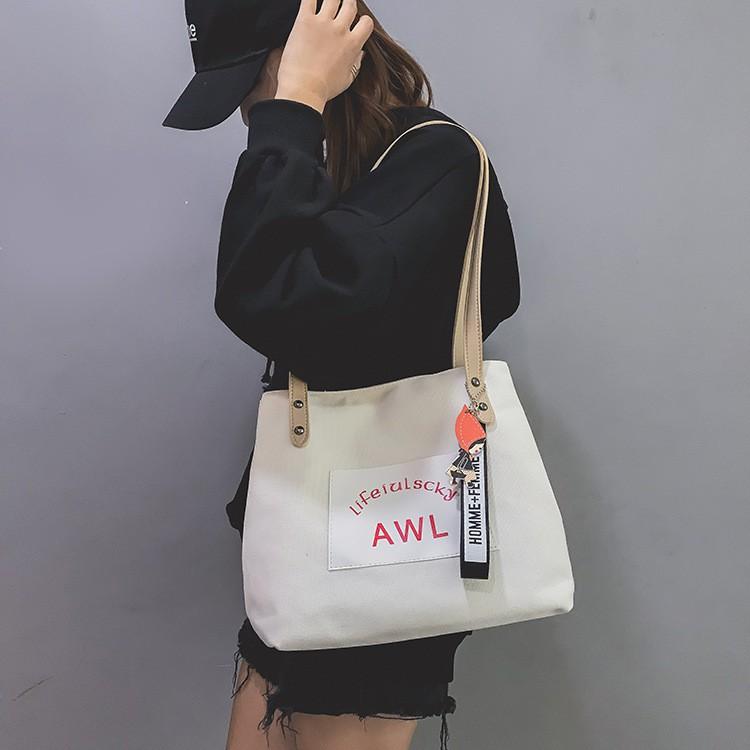 Túi Vải Tote Canvas Đeo Vai Phụ Kiện Cô Bé Quàng Khăn Đỏ - Mã XT041