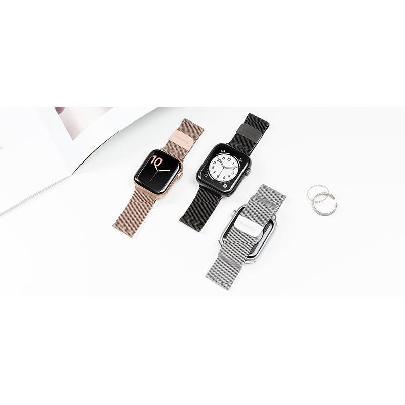 Dây đeo SwitchEasy Mesh Stainless Steel Màu Black For Apple Watch Series (1~8/ SE/Ultra) Hàng Chính Hãng