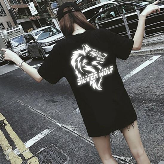 Áo Thun Phản Quang Nam Nữ In hình SILVER WOLF , áo chất, đi đêm, đi phượt bao ngầu, nhìn đã mắt