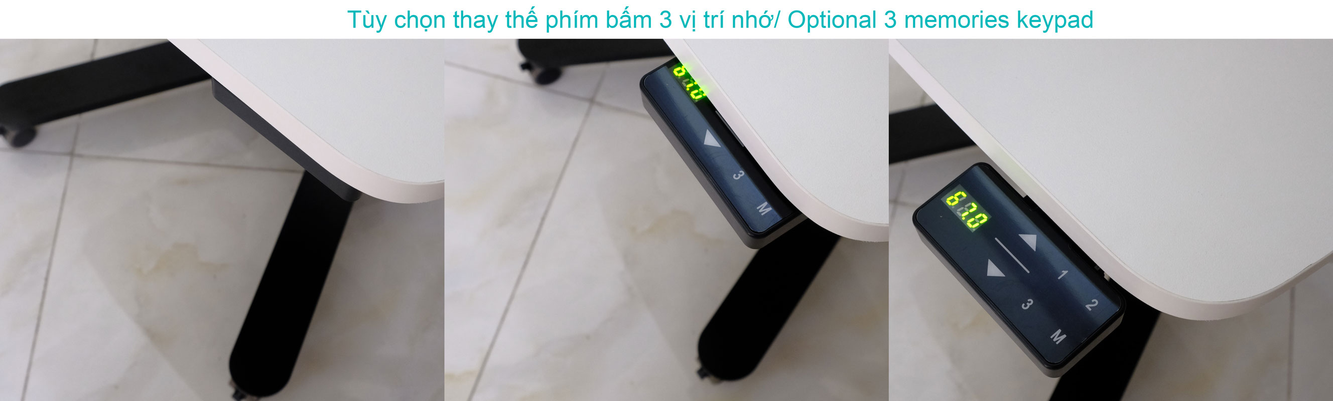 Bộ bàn làm việc đứng Ergonomic ERD-1100 (Trắng)