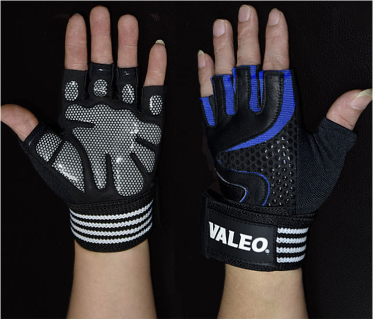 Găng tay gym Valeo thiết kế dạng quấn cổ tay 1K5/Phụ kiện không thể thiếu với những Man đam mê thể thao