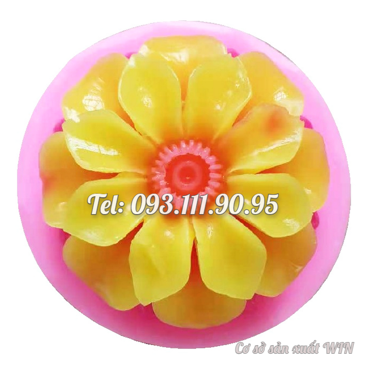 Khuôn rau câu silicon hoa cúc 2 tầng - Mã số 1326