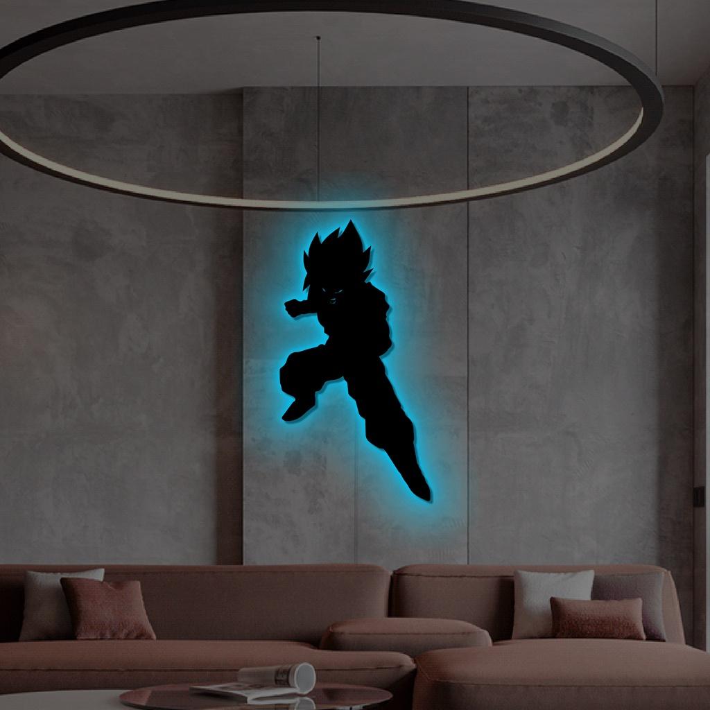 Đèn neon hắt tường hình SONGOKU - Phù hợp trang trí tường, để bàn, phụ kiện decor nhà