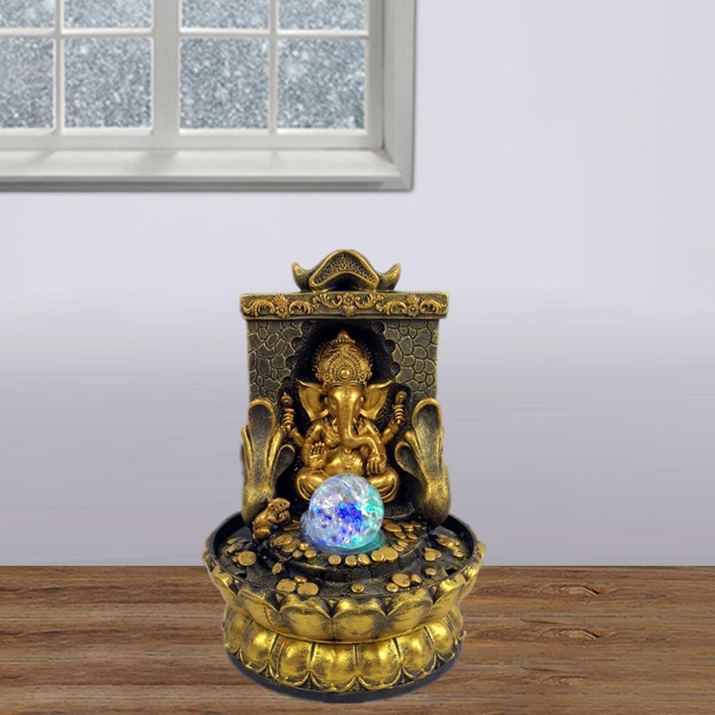 Resin Statues Tabletop Water Fountain for Relaxation Decoration