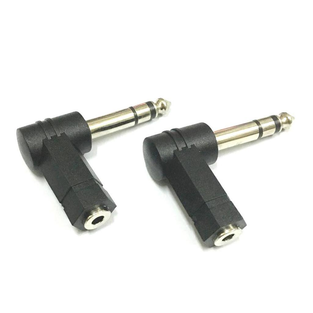 2x 6.35mm 1/4''  to 3.5   Aux  Stereo Adapter Converter