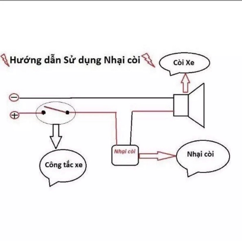 Mạch nhại còi, chíp nhại còi xe máy lắp đặt như zin