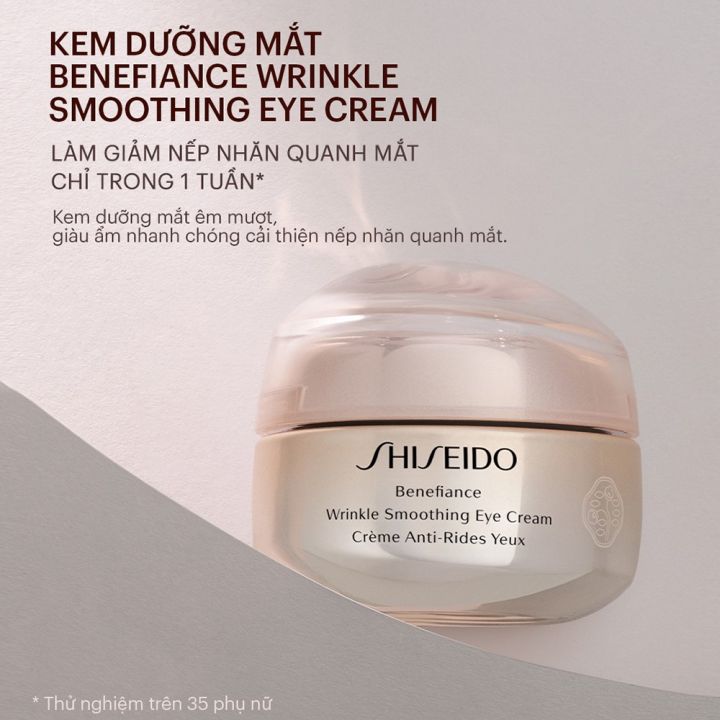 [Mua 1 tặng 1] Kem dưỡng mắt Shiseido Benefiance Wrinkle Smoothing Eye Cream 15ml