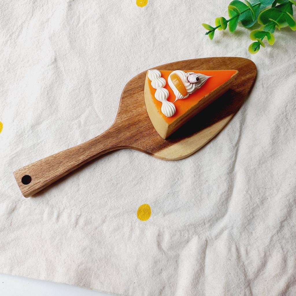 Thìa/Xẻng Gỗ Keo Tự Nhiên 22cm, Thìa Xúc Bánh Kem, Dụng Cụ Làm Bánh