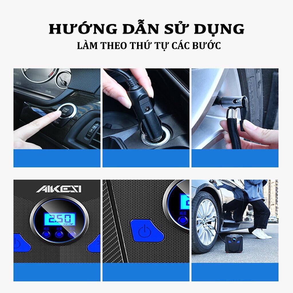 Máy Bơm Lốp Điện Tử Tự Ngắt Aikesi Lực Bơm Rất Mạnh Bảo Bành 12 Tháng 1 Đổi 1