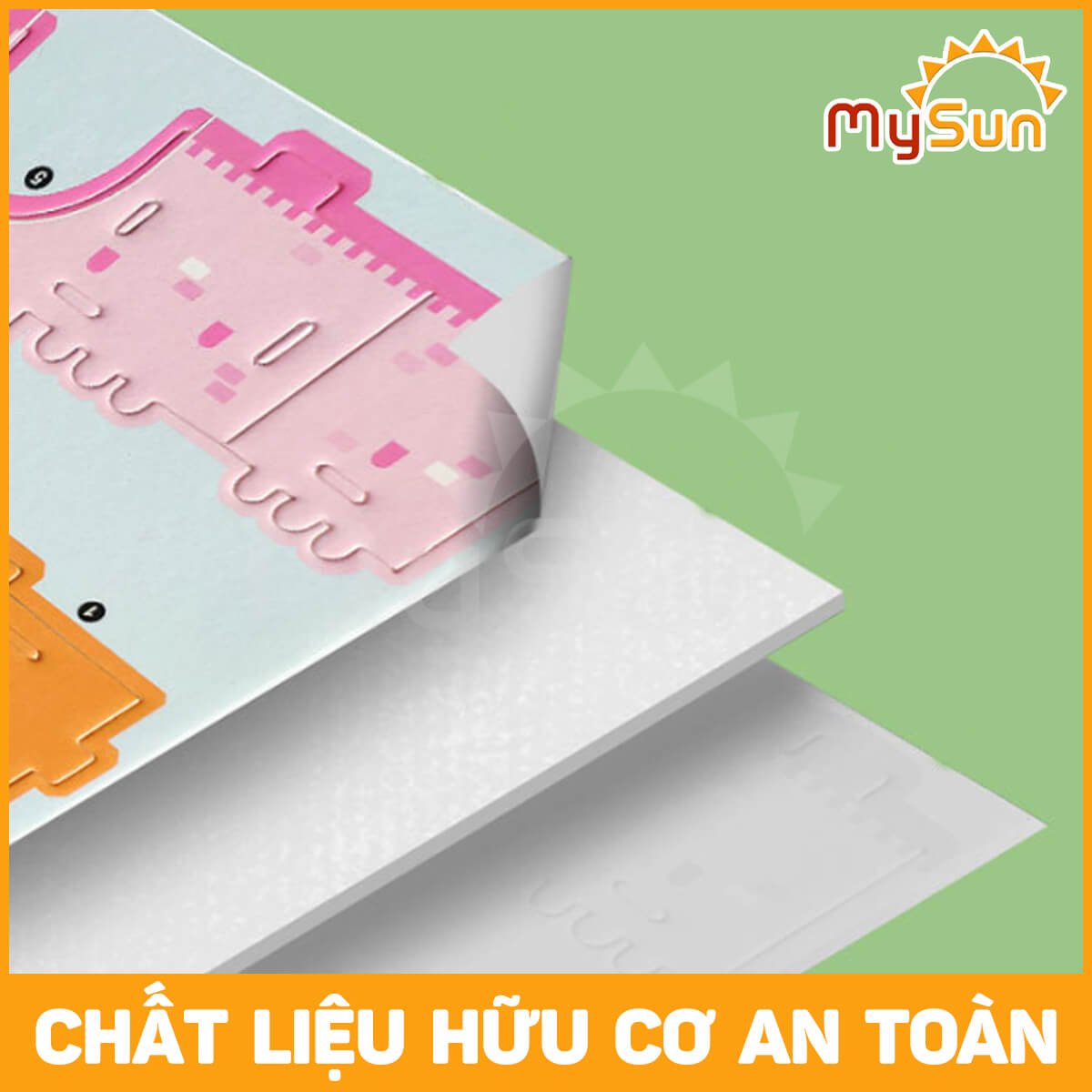 Xếp hình ngôi nhà lâu đài bằng giấy bộ lắp ráp ghép mô hình đồ chơi 3d cho bé 2 3 4 5 tuổi MySun
