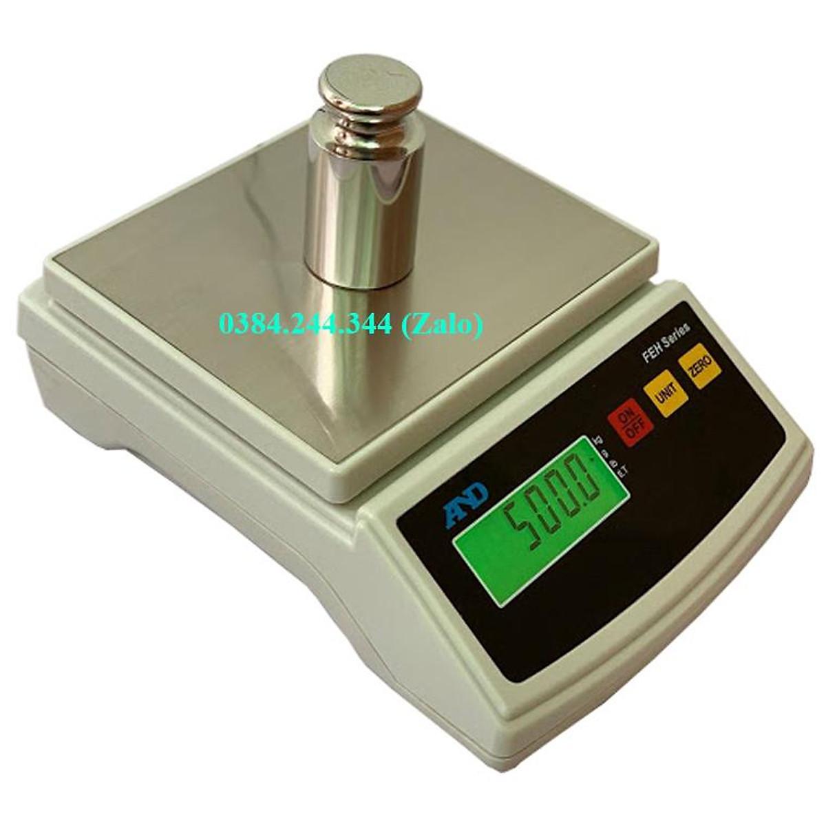 Cân điện tử nhà bếp AND FEH 6kg/1g, sản phẩm dùng để định lượng thành phần thức ăn, cafe, nguyên liệu
