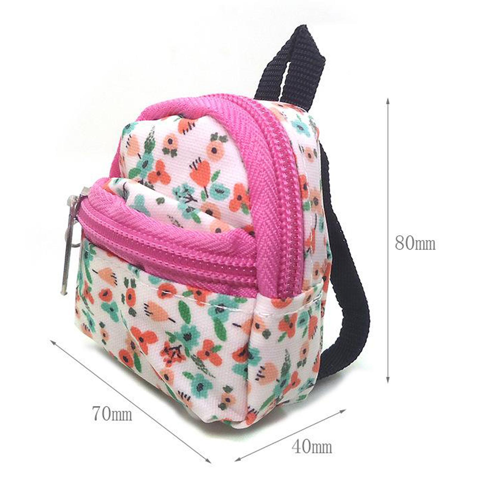 Doll Colorful Backpack 1:6 1:12 Doll Accessories Cute Mini Bags Backpack Schoolbag for Girl Dolls