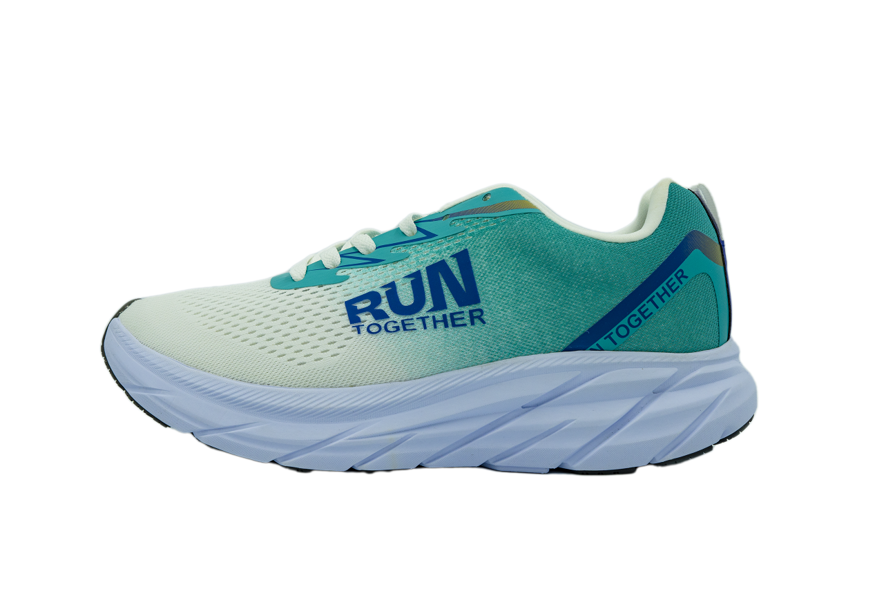 Giày thể thao chạy bộ Run Together công nghệ gắn chip thông minh - Giày sneaker màu xanh đế cao