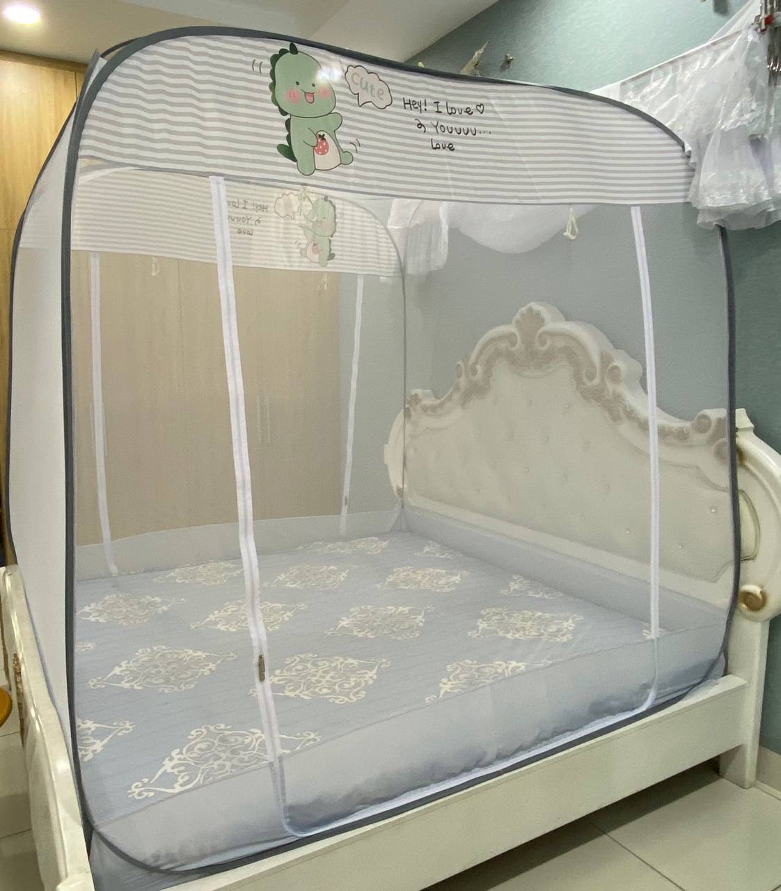Màn Chụp Đỉnh Vuông Cao Cấp Mộc Miên - Kích Thước 1,6mx2m