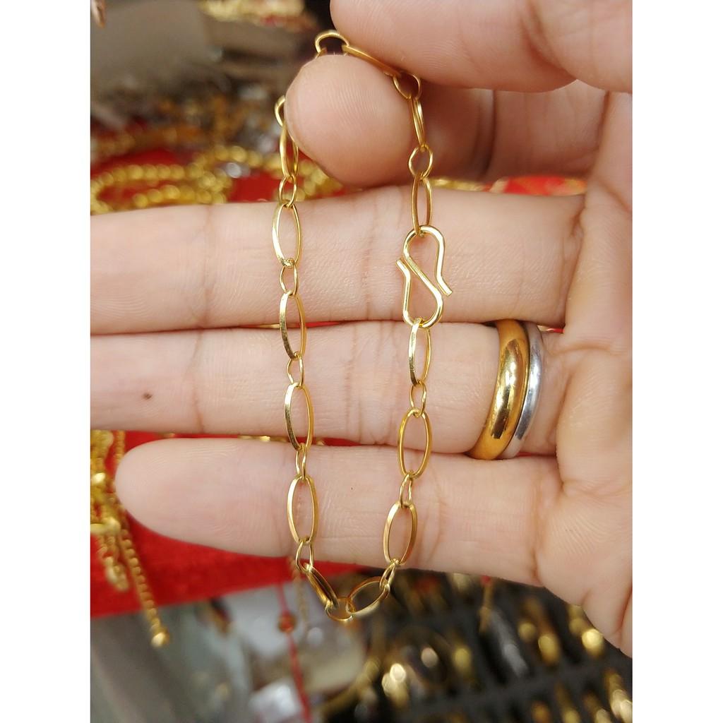 Lắc Tay Xích Oval Hàng Quốc Tế Cao Cấp- Dùng lâu dài tắm rửa thoải mái không đen