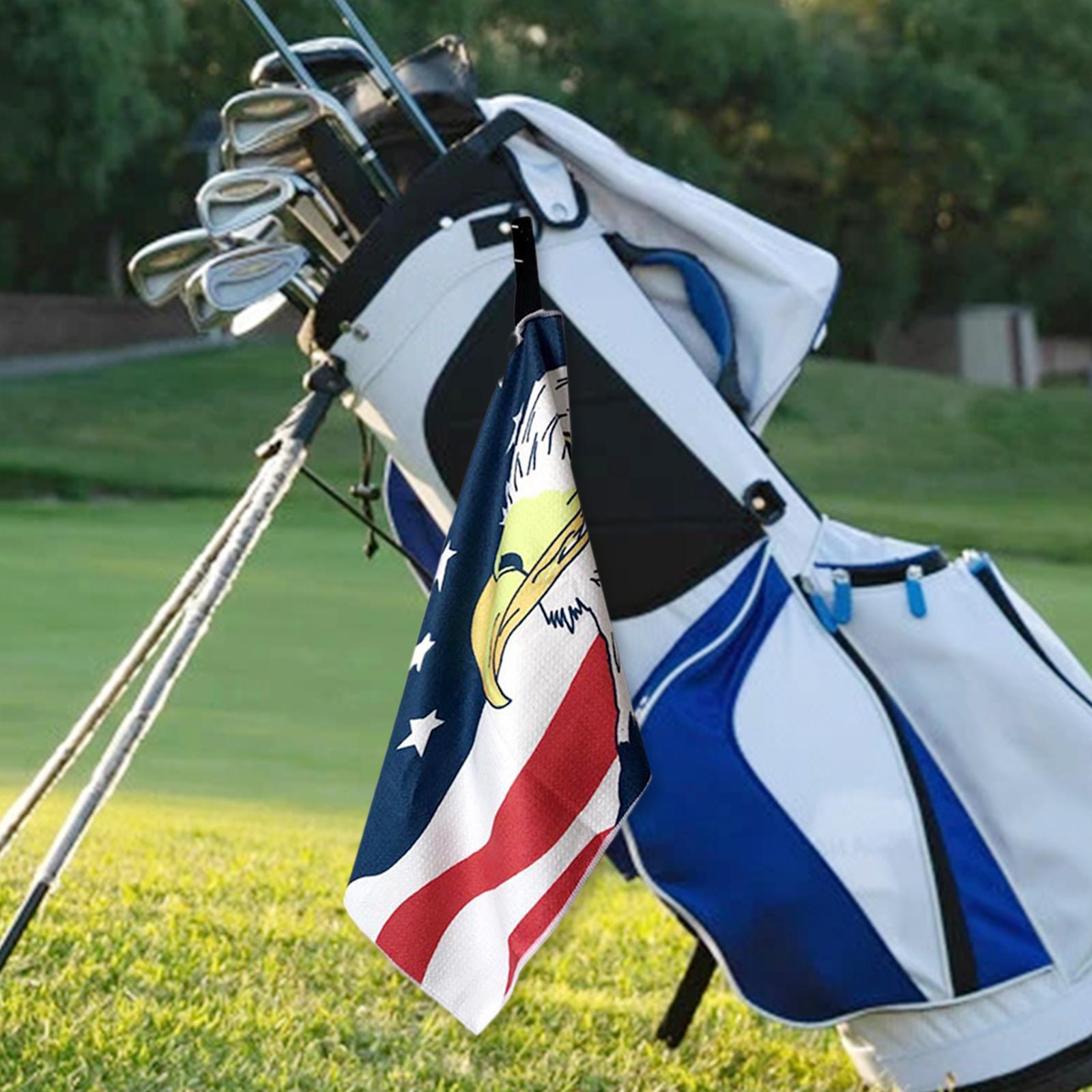 Golf Towel for Golf Bags with Clip for Men & Women, Microfiber Waffle Pattern Golf Ball Towel, Super Absorbent and Quick Dry