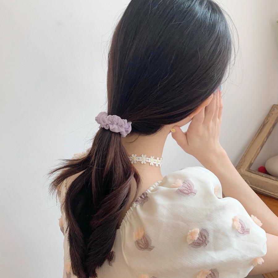 Scrunchies Nhỏ Cột Tóc Buộc Tóc Màu Pastel