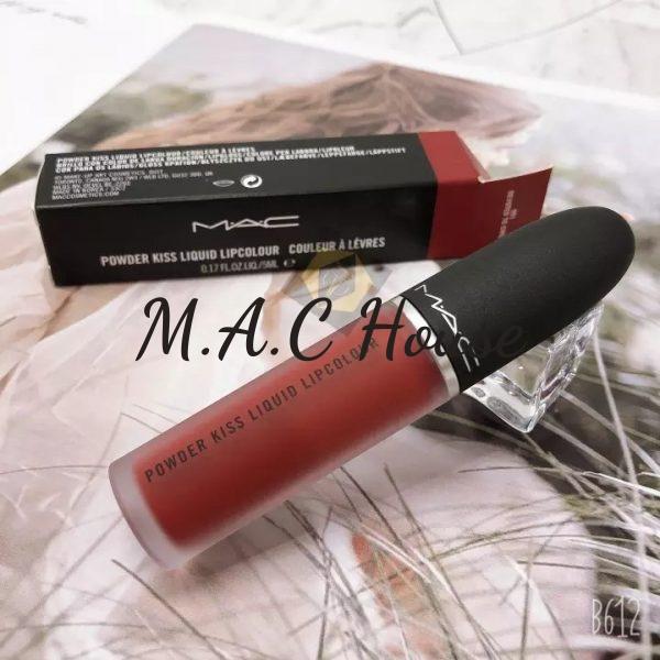 Son Kem MAC 991 Powder Kiss Liquid Lipcolour – Devoted To Chili (Đỏ Gạch)