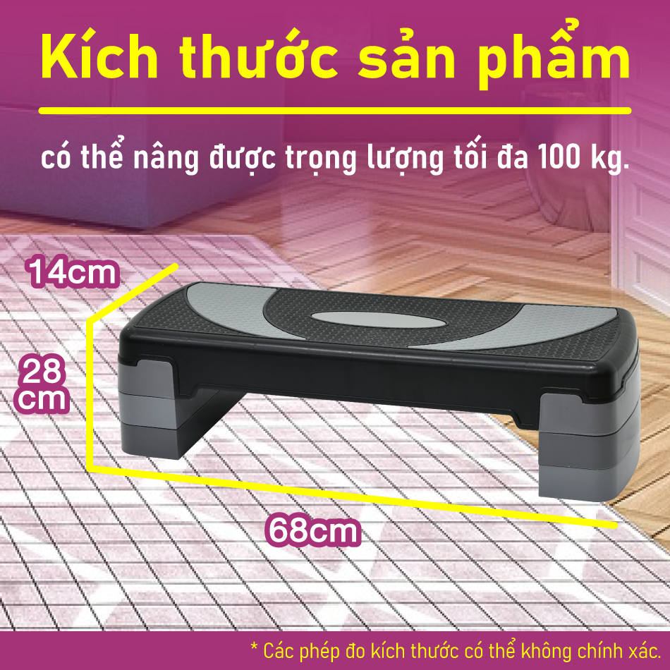 BG Bục dậm nhảy tập aerobic step size 78cm giảm cân toàn thân hiệu quả  mới 2020 (hàng nhập khẩu)