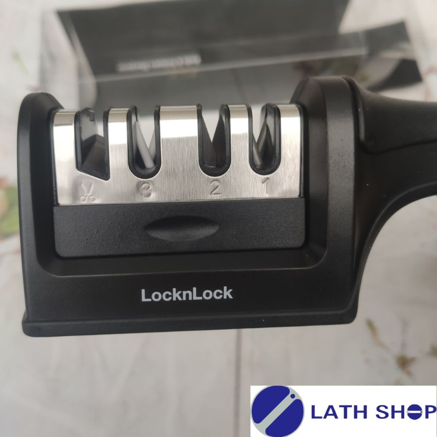 Dụng Cụ Mài Dao Kéo Lock&Lock 4 Lớp CKK114 - Màu Đen