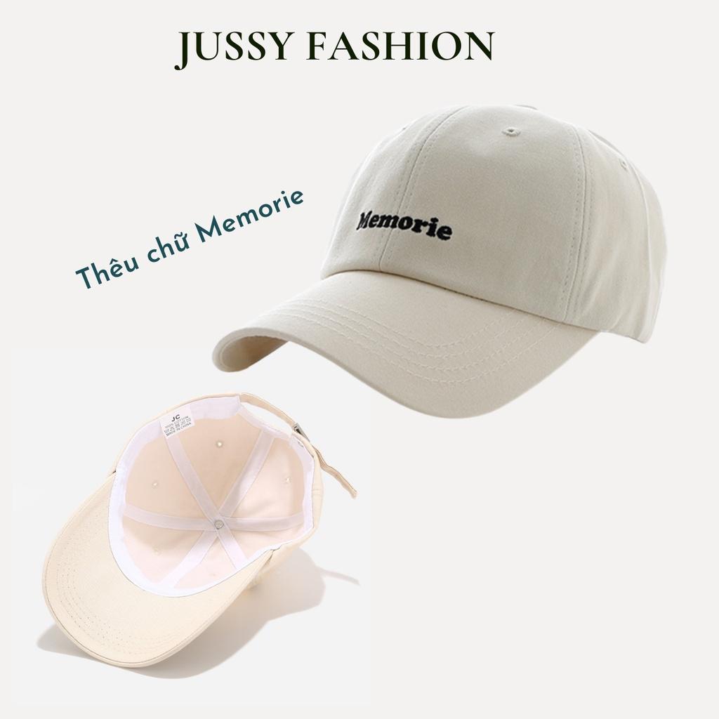 Nón Lưỡi Trai Memorie Cotton Jussy Fashion Nón Kết Nam Nữ Phong Cách Nón Lưỡi Trai Form Mềm Vải Cotton Thoáng Mát Hot