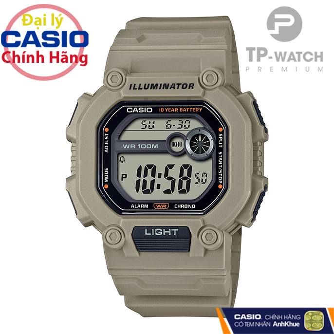 Đồng Hồ Nam Dây Nhựa Casio Standard W-737HX-5AVDF Chính Hãng - W-737HX-5A Pin 10 Năm