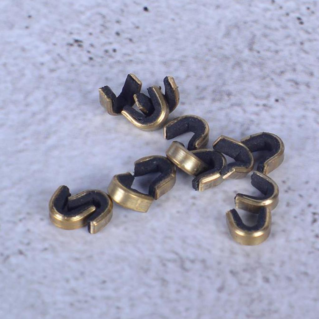 Set of 6 Archery Bow Strings Buckle Clip Copper for Compound and Recurve Bow