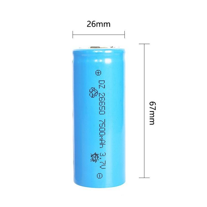 Pin sạc Lithium 26650 3.7V Dung lượng Cao 7500mAh