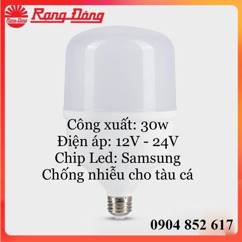 Bóng đèn LED bulb 12V – 24V 30W ắc quy Rạng Đông – 30W