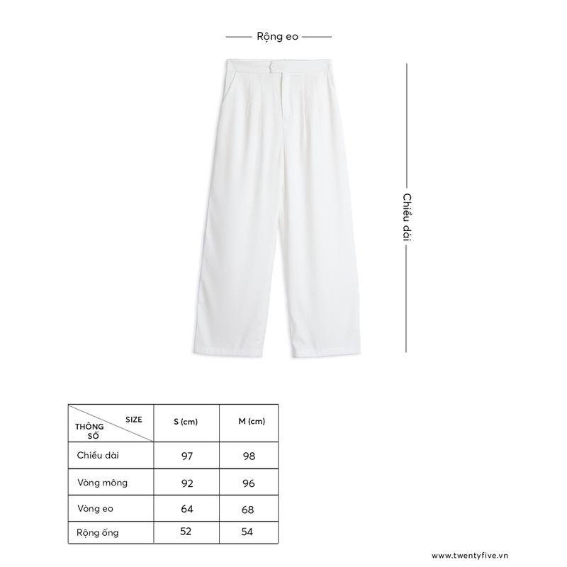 Quần dáng suông nữ, ống rộng Twentyfive N61