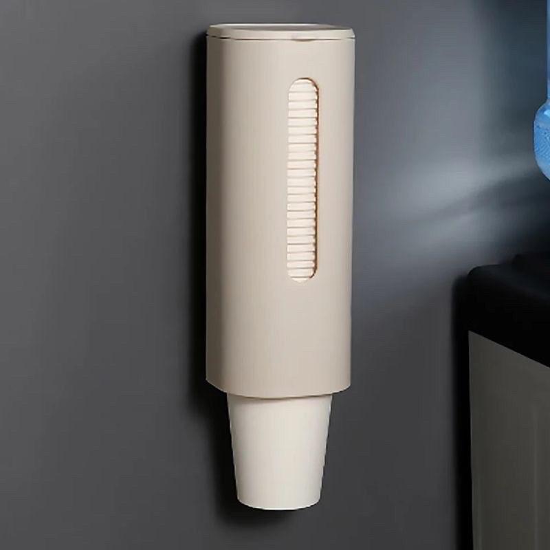HỘP TREO TƯỜNG ĐỰNG LY GIẤY CÓ NẮP ĐẬY TIỆN LỢI - DỤNG CỤ LƯU TRỮ CỐC DÁN TƯỜNG 1 NGĂN