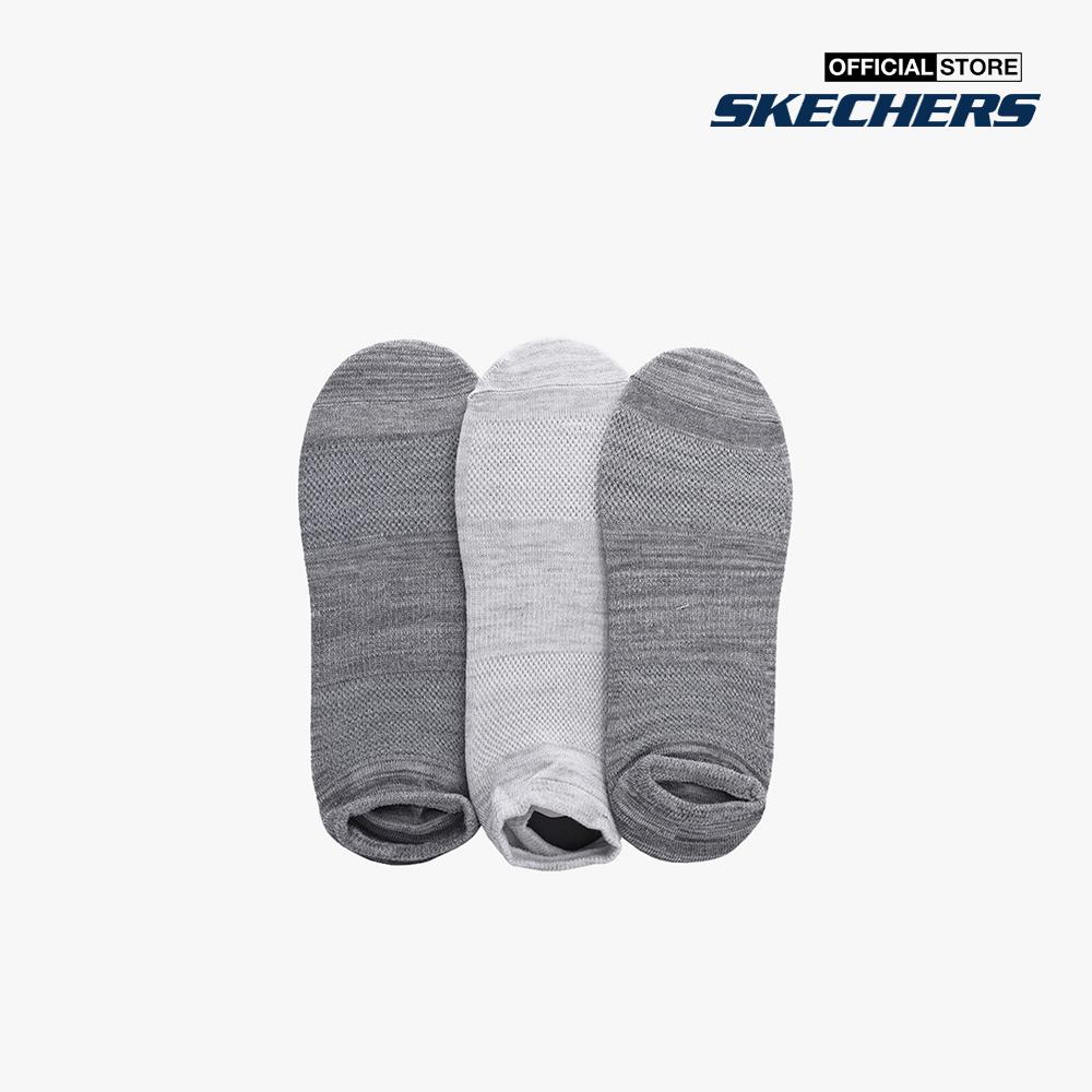 SKECHERS - Set 3 đôi vớ nam cổ thấp thời trang Microfiber Non Terry S115749