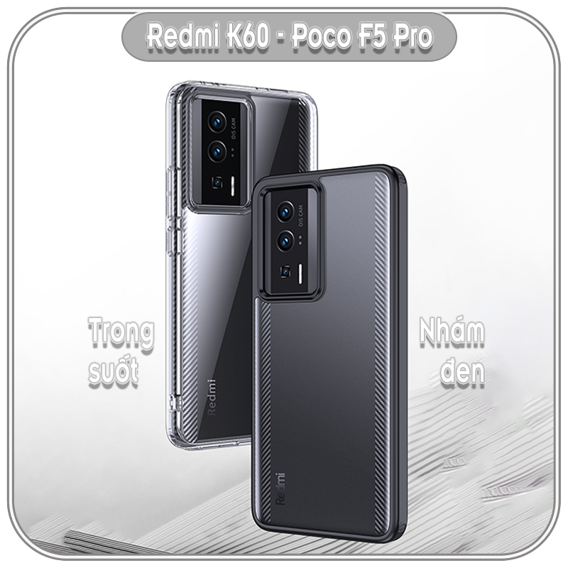Ốp chống sốc wlons cho Redmi K60-60 Pro-60E - Poco F5 Pro, lưng PC không ố vàng - Hàng Nhập Khẩu