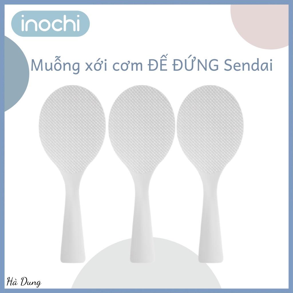 Muỗng Xới Cơm Chống Dính ,Thìa Xới Cơm Đế Đứng Sendai inochi Cao Cấp Tiêu Chuẩn Nhật Kháng Khuẩn