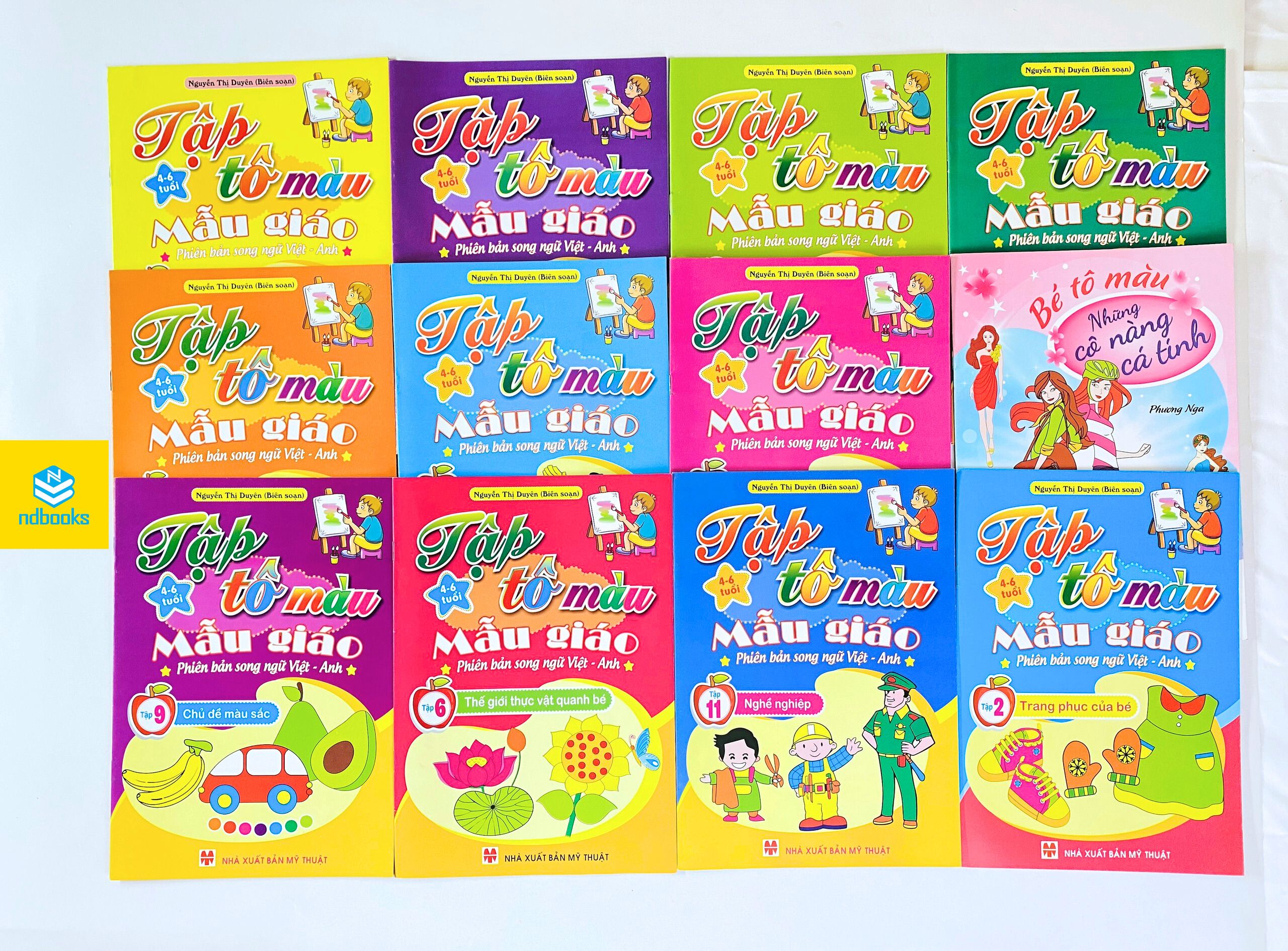 Sách - Combo 12 cuốn: Bé Tô màu mẫu giáo  + Những cô nàng cá tính - ndbooks