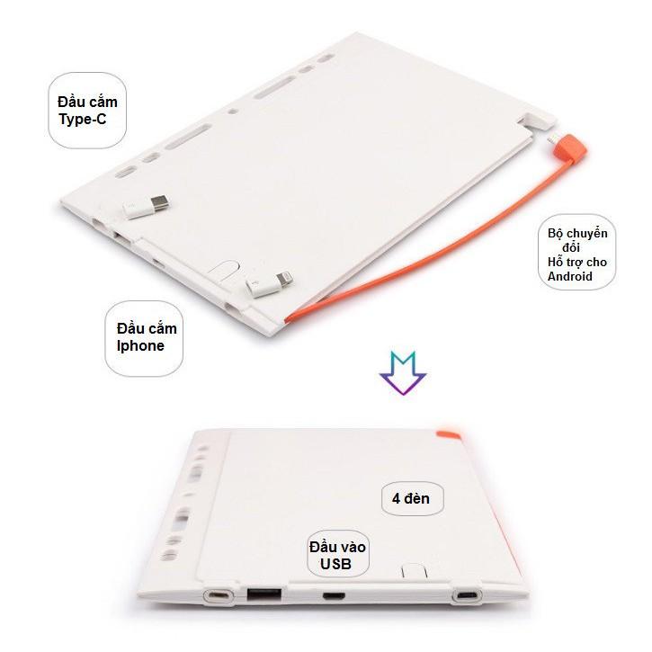Stand-wiseorg 3 – Giỏ Đựng Hồ Sơ Có Quai Tích Hợp Sạc Dự Phòng 10000 mAh
