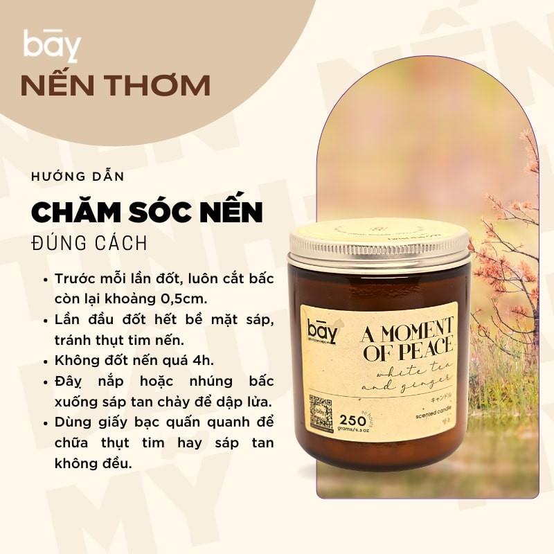 Nến thơm phòng A moment Of Peace ️️ tinh dầu nhập khẩu Mỹ, khử mùi, sáp đậu nành, bấc cotton, không khói