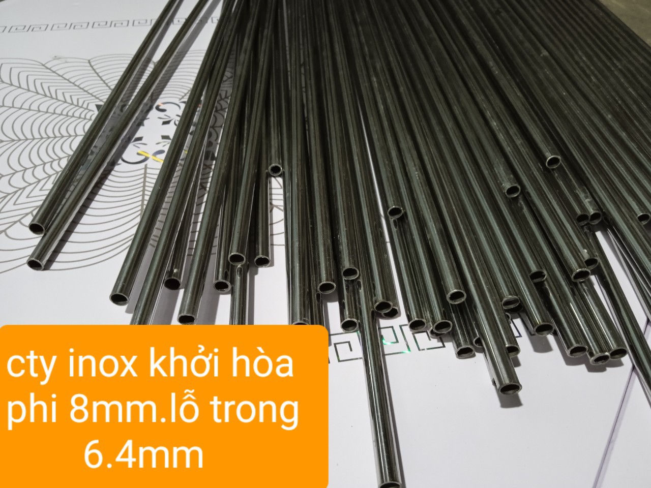 ống inox 304 phi 8mm (lỗ trong 6.4mm)