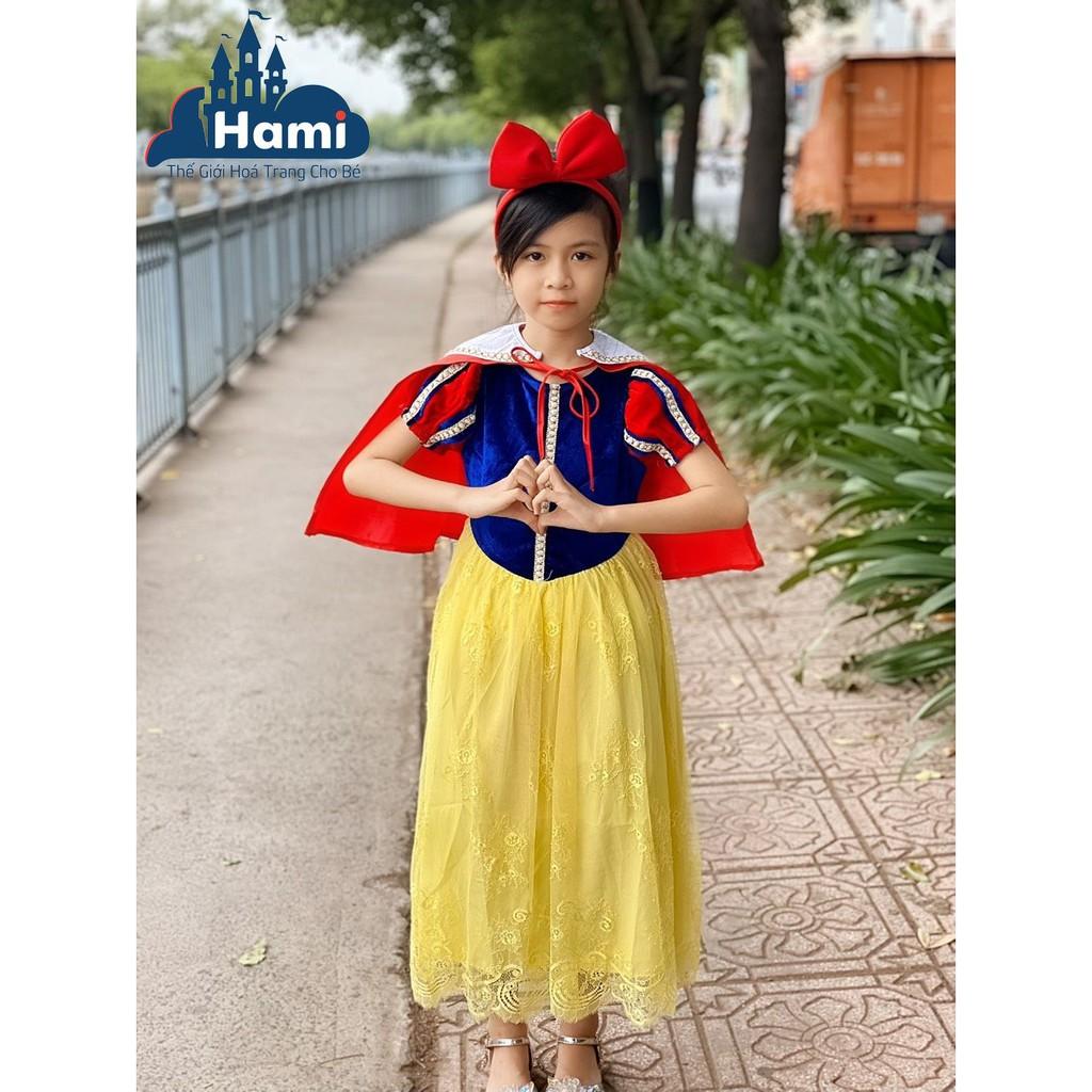 ẢNH THẬT - Đầm Bạch Tuyết Nhung Dài Cao Cấp