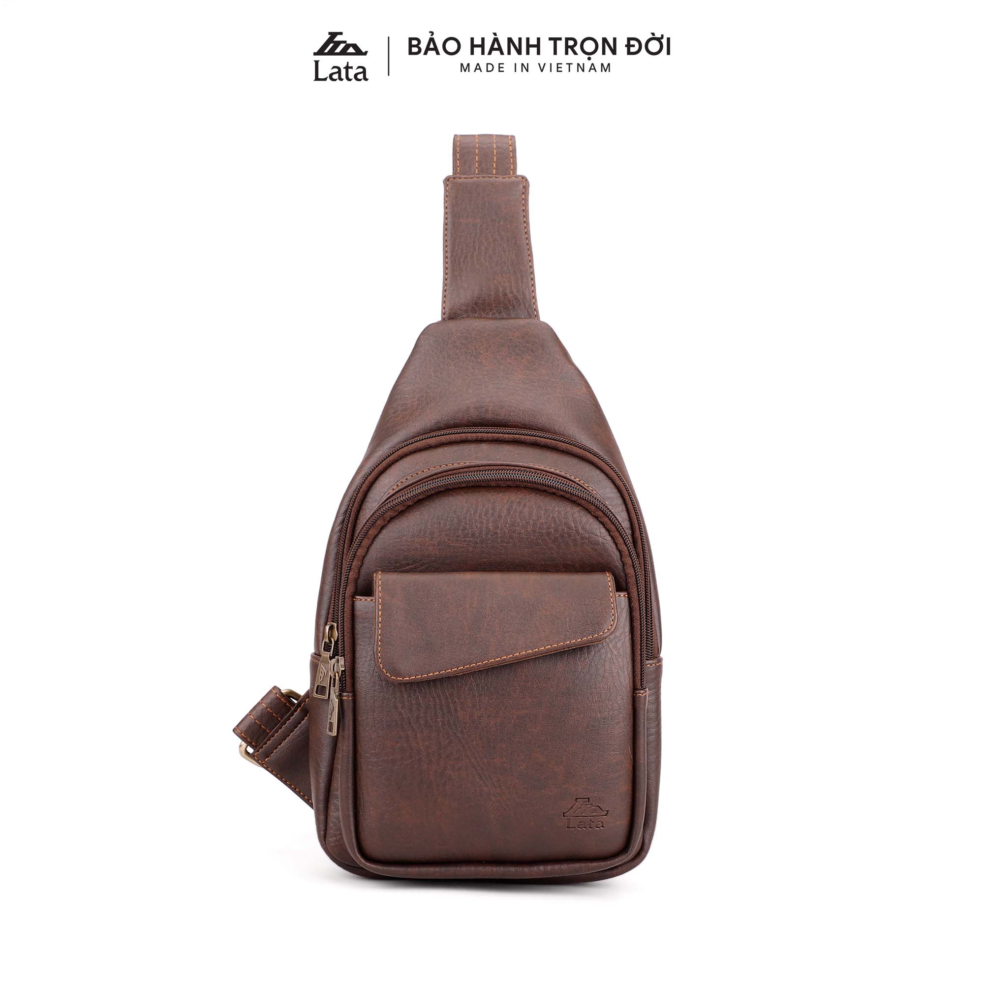 Balo Lata ( Thời trang nam đi chơi cỡ nhỏ - Balo đeo chéo da BALC23 )