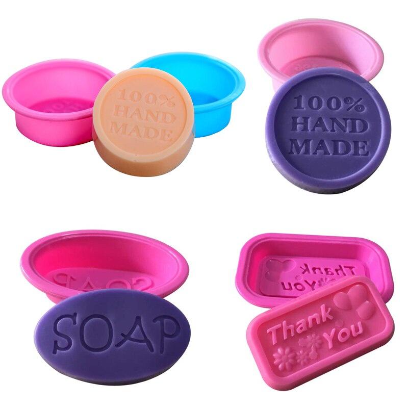 One Piece Multifunctional Soap Molds for Soap Making Silicone Soap Mold DIY Round Square Handmade Soap Silicone Mold