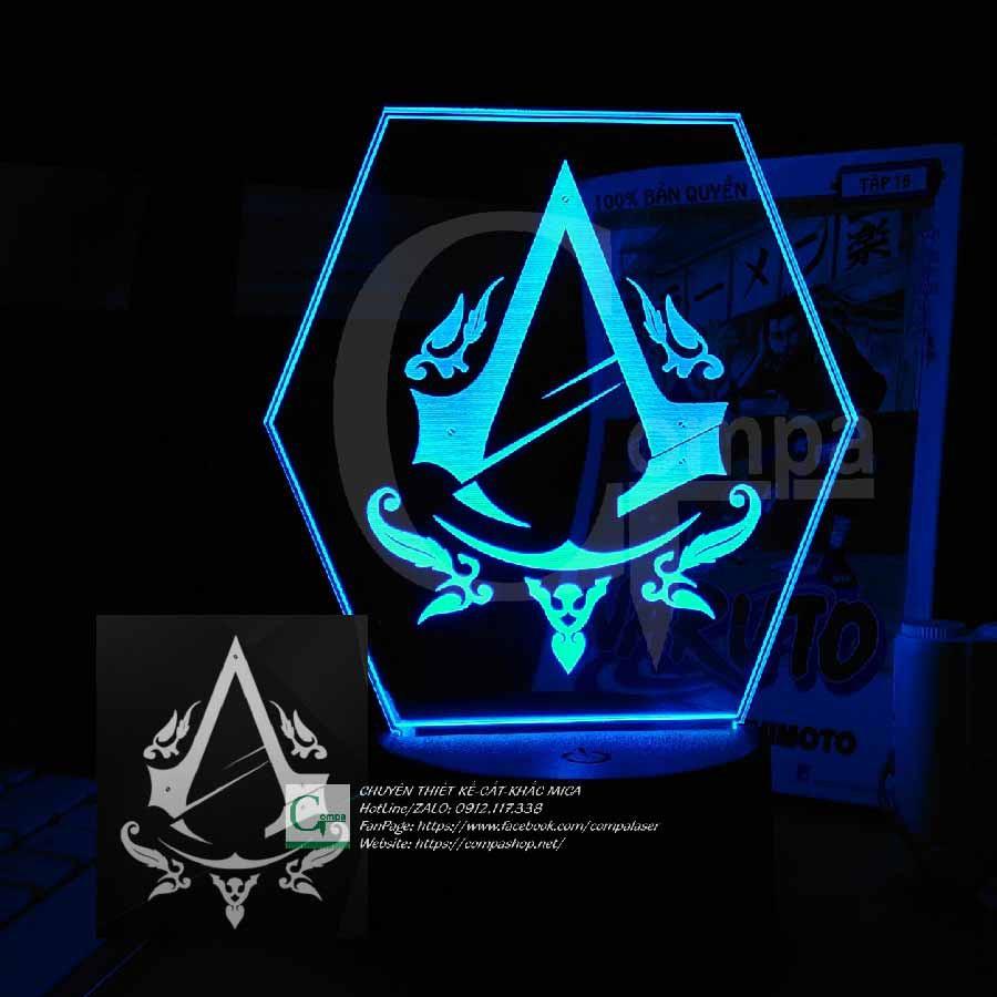 Đèn Ngủ Game Đèn LED 3D Assassin's Creed Sign GASC0101 16 màu tùy chỉnh - Compa Shop