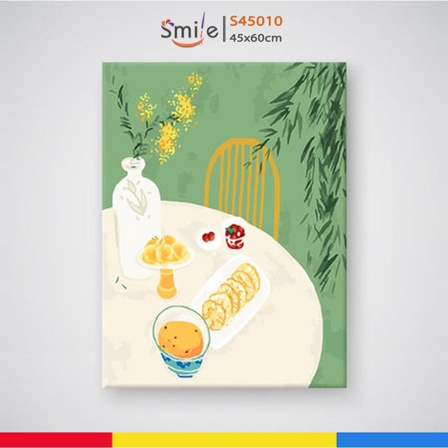 Tranh sơn dầu số hóa Smile cao cấp FMFP Ẩm thực 45x60cm đã căng khung