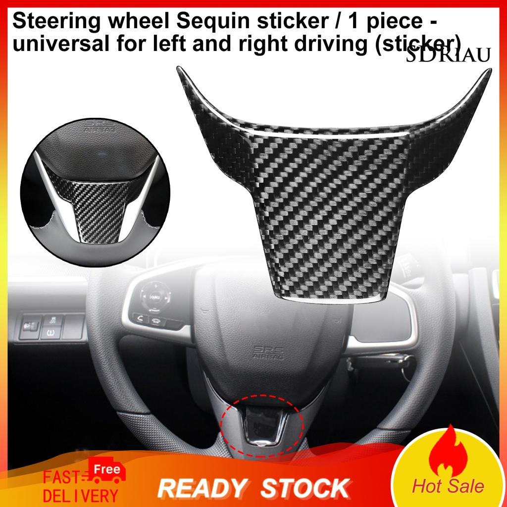Miếng Dán Viền Vô Lăng Xe Hơi Bằng Sợi Carbon Chống Trầy Xước Cho Honda Civic 10th Gen 2016-2020