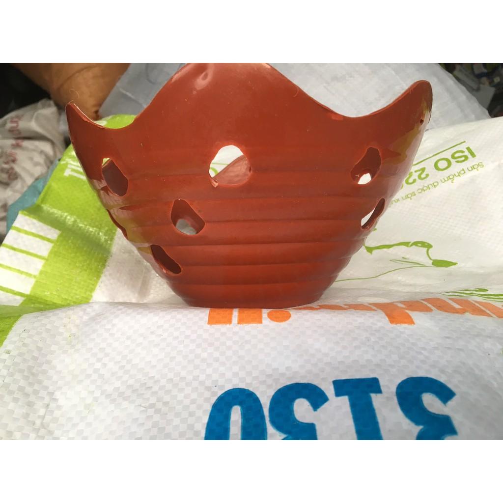 10 chậu giả đất dạng hoa mai kích thước 20cm
