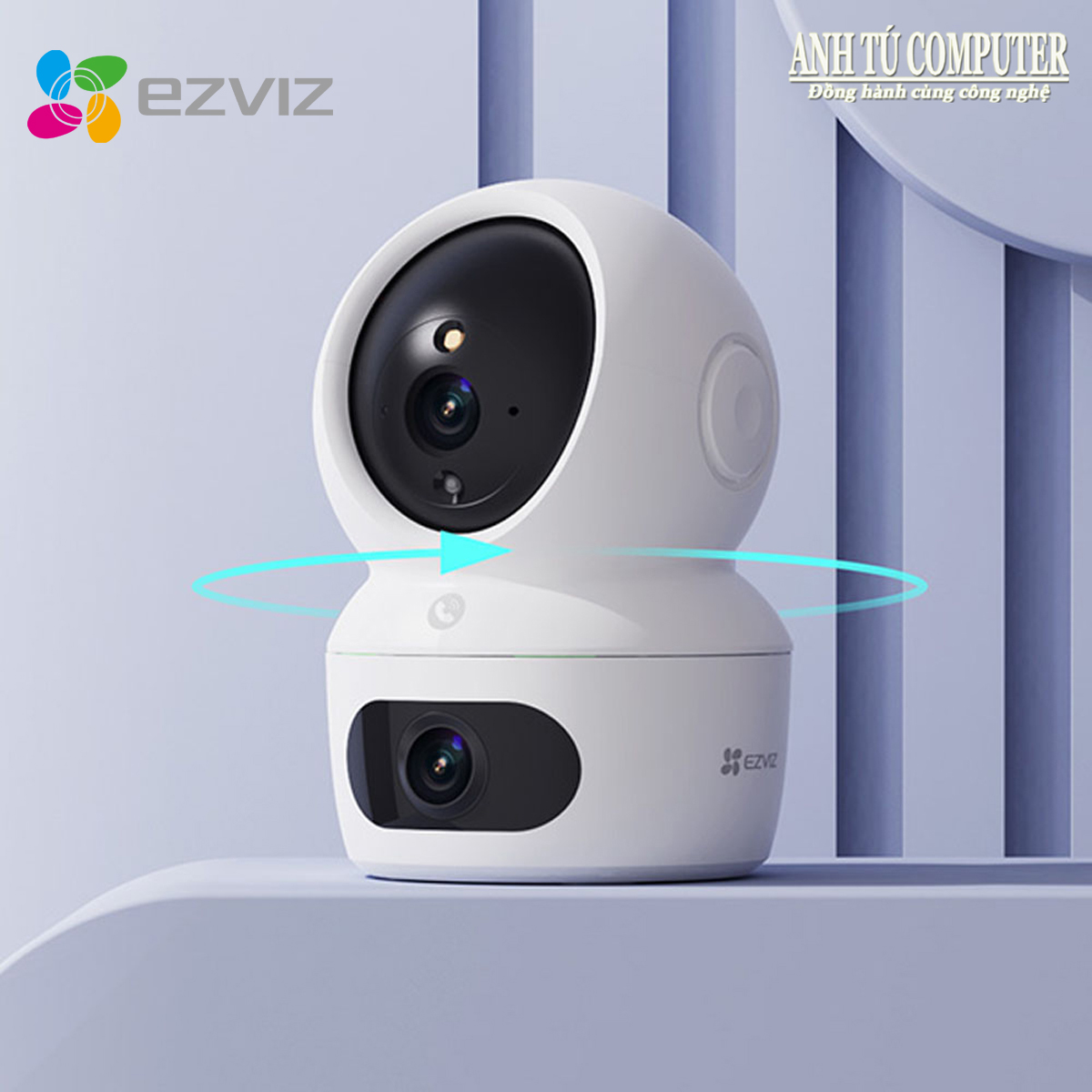 Camera WiFi 2 mắt trong nhà EZVIZ H7c Dual 8MP (4MP+4MP) hàng chính hãng