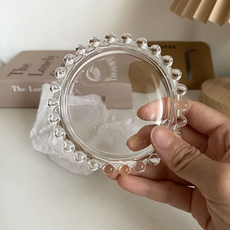 Chân Nến, Ly Đựng Nến, Đĩa Nến Tròn Bằng Thủy Tinh Trong Suốt Decor Trang Trí