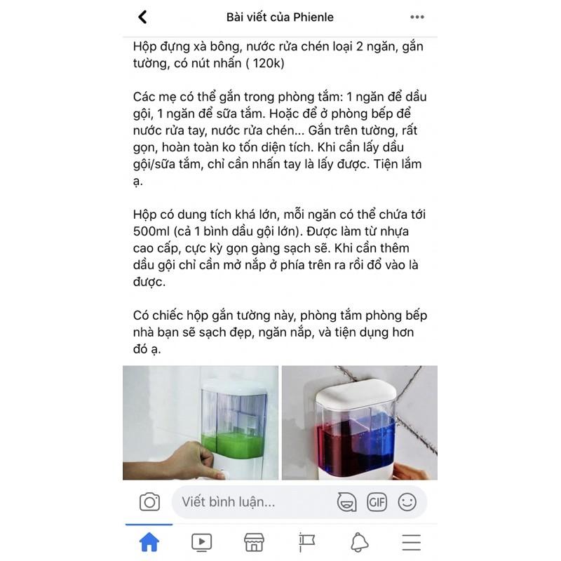 Hộp đựng xà phòng 2 ngăn treo tường