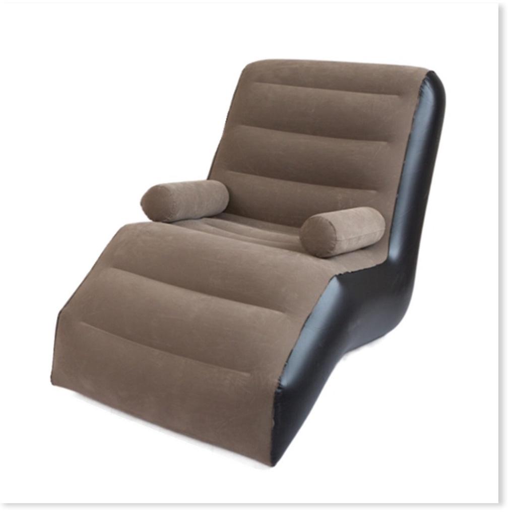 Ghế Hơi Tựa Lưng Đọc Sách Có Tay Vịn S Lazy Lady Nâu Coffee